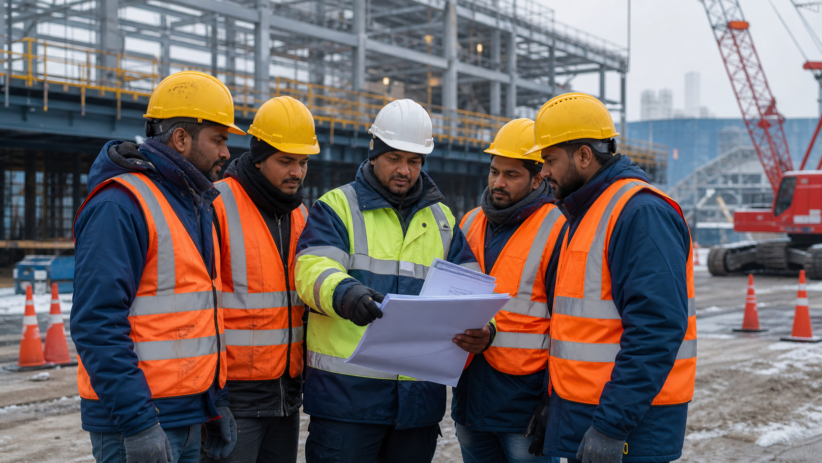 Indian Construction Workers for Russian Sites